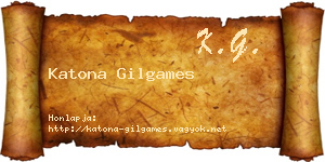 Katona Gilgames névjegykártya